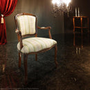 ダイニングチェア 1脚 単品 椅子 ひじ掛けあり 肘付き アームチェアー 天然木製 猫脚 北欧 ヨーロピアン おしゃれ 高級感 上質 優美 装飾 アンティーク調 【納期A】【mst-42200034】