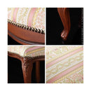 スツール 椅子 腰掛け 猫脚 ヨーロピアン おしゃれ 装飾 彫刻 デザイン 柄 ストライプ 花柄 天然木製 完成品 高級 インポート イタリア製 玄関 リビング 応接室 【納期A】【mst-42200038】