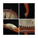 ダイニングチェア 1脚 単品 椅子 肘掛けあり アームチェアー 天然木製 猫脚 北欧 おしゃれ 高級感 上質 優美 装飾 彫刻 クラシック アンティーク調 レトロ 【納期A】【mst-42200043】