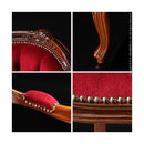 ダイニングチェア 1脚 単品 赤 レッド ボリューム 存在感 アクセント 椅子 肘掛け アームチェアー 木製 猫脚 北欧 おしゃれ 高級 上質 優美 装飾 クラシック 【納期A】【mst-42200046】