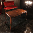 コーヒーテーブル センターテーブル ローテーブル リビングテーブル おしゃれ ヨーロピアン 木製 高級家具 象嵌 装飾 模様 イタリア製 輸入品 インポート 【納期A】【mst-42200049】