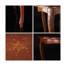 センターテーブル 円形 丸型 コーヒーテーブル リビングテーブル おしゃれ ヨーロピアン 木製 高級家具 象嵌 装飾 模様 イタリア製 輸入品 インポート 【納期A】【mst-42200052】