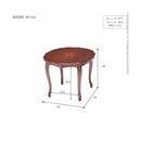 センターテーブル 円形 丸型 コーヒーテーブル リビングテーブル おしゃれ ヨーロピアン 木製 高級家具 象嵌 装飾 模様 イタリア製 輸入品 インポート 【納期A】【mst-42200052】