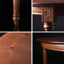 ダイニングテーブル 円形 丸型 ラウンド 幅90cm おしゃれ ヨーロピアン 木製 高級家具 象嵌 装飾 模様 イタリア製 輸入品 インポート 【納期A】【mst-42200057】