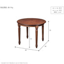 ダイニングテーブル 円形 丸型 ラウンド 幅90cm おしゃれ ヨーロピアン 木製 高級家具 象嵌 装飾 模様 イタリア製 輸入品 インポート 【納期A】【mst-42200057】