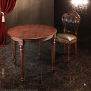 ダイニングテーブル 円形 丸型 ラウンド 幅90cm おしゃれ ヨーロピアン 木製 高級家具 象嵌 装飾 模様 イタリア製 輸入品 インポート 【納期A】【mst-42200057】