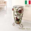 傘立て 傘たて 装飾 バラ 薔薇 ローズ 花 植物 蔦 ツタ おしゃれ ヨーロピアン 高級感 インテリア クラシック レトロ アンティーク調 完成品 輸入品 イタリア製 【納期A】【mst-42200059】