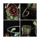 傘立て 傘たて 装飾 バラ 薔薇 ローズ 花 植物 蔦 ツタ おしゃれ ヨーロピアン 高級感 インテリア クラシック レトロ アンティーク調 完成品 輸入品 イタリア製 【納期A】【mst-42200059】