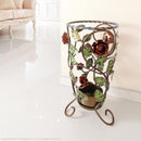 傘立て 傘たて 装飾 バラ 薔薇 ローズ 花 植物 蔦 ツタ おしゃれ ヨーロピアン 高級感 インテリア クラシック レトロ アンティーク調 完成品 輸入品 イタリア製 【納期A】【mst-42200059】