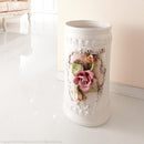 傘立て 傘たて 陶器 装飾 バラ 薔薇 ローズ 花 植物 蔦 ツタ おしゃれ ヨーロピアン 高級感 クラシック レトロ アンティーク調 完成品 輸入品 イタリア製 【納期A】【mst-42200060】