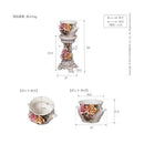 プランターラック コラムポット 陶器 スタンド ヨーロピアン 中世 クラシック 西洋 高級感 レトロ アンティーク調 花 植物 装飾 インポート 輸入品 イタリア製 【納期A】【mst-42200061】