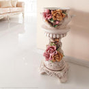 プランターラック コラムポット 陶器 スタンド ヨーロピアン 中世 クラシック 西洋 高級感 レトロ アンティーク調 花 植物 装飾 インポート 輸入品 イタリア製 【納期A】【mst-42200061】