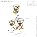 プランタースタンド プランターラック 3段 ヨーロピアン 中世 クラシック エレガント 高級 クラシック レトロ アンティーク調 花 植物 ツタ 蔦 装飾 イタリア製 【納期A】【mst-42200123】