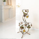 プランタースタンド プランターラック 3段 ヨーロピアン 中世 クラシック エレガント 高級 クラシック レトロ アンティーク調 花 植物 ツタ 蔦 装飾 イタリア製 【納期A】【mst-42200123】