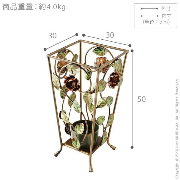 傘立て 傘たて ローズ 装飾 バラ 薔薇 アイアン製 花 植物 ツタ おしゃれ ヨーロピアン 高級感インテリア クラシック レトロ アンティーク調 完成品 イタリア製 【納期A】【mst-42200124】