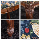 スツール 椅子 腰掛け 猫脚 ヨーロピアン おしゃれ 装飾 チェア ウィリアムモリス William Morris デザイン 柄 天然木製 完成品 高級 インポート イタリア製 【納期A】【mst-42200149】