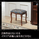 スツール 椅子 腰掛け 猫脚 ヨーロピアン おしゃれ 装飾 チェア ウィリアムモリス William Morris デザイン 柄 天然木製 完成品 高級家具 輸入品 イタリア製 【納期A】【mst-42200150】