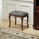 スツール 椅子 腰掛け 猫脚 ヨーロピアン おしゃれ 装飾 チェア ウィリアムモリス William Morris デザイン 柄 天然木製 完成品 高級家具 輸入品 イタリア製 【納期A】【mst-42200150】