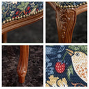 スツール 椅子 腰掛け 猫脚 ヨーロピアン おしゃれ 装飾 チェア ウィリアムモリス William Morris デザイン 柄 天然木製 完成品 高級家具 輸入品 イタリア製 【納期A】【mst-42200150】