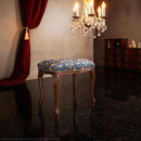 スツール 椅子 腰掛け 猫脚 ヨーロピアン おしゃれ 装飾 チェア ウィリアムモリス William Morris デザイン 柄 天然木製 完成品 高級家具 輸入品 イタリア製 【納期A】【mst-42200150】