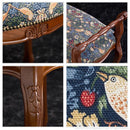 スツール 肘つき ひじ付き アーム付き 椅子 腰掛け 猫脚 ヨーロピアン おしゃれ 装飾 チェア ウィリアムモリス William Morris デザイン 柄 天然木製 完成品 【納期A】【mst-42200151】