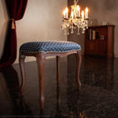 スツール 椅子 腰掛け 猫脚 彫刻 ヨーロピアン おしゃれ 無地 花柄 ストライプ 天然木製 完成品 高級家具 インポート 輸入品 イタリア製 座面 コイルスプリング 【納期A】【mst-42200153】