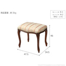 スツール 椅子 腰掛け 猫脚 彫刻 ヨーロピアン おしゃれ 無地 花柄 ストライプ 天然木製 完成品 高級家具 インポート 輸入品 イタリア製 座面 コイルスプリング 【納期A】【mst-42200153】