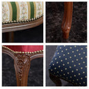 スツール 椅子 腰掛け 猫脚 彫刻 ヨーロピアン おしゃれ 無地 花柄 ストライプ 天然木製 完成品 高級家具 インポート 輸入品 イタリア製 座面 コイルスプリング 【納期A】【mst-42200153】