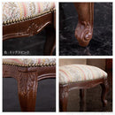 スツール 高級家具 インポート 輸入品 イタリア製 座面 コイルスプリング 椅子 腰掛け 猫脚 彫刻 ヨーロピアン おしゃれ 無地 花柄 ストライプ 天然木製 完成品 【納期A】【mst-42200155】