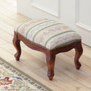 スツール 高級家具 インポート 輸入品 イタリア製 座面 コイルスプリング 椅子 腰掛け 猫脚 彫刻 ヨーロピアン おしゃれ 無地 花柄 ストライプ 天然木製 完成品 【納期A】【mst-42200155】