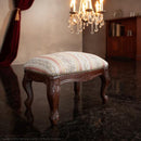 スツール 高級家具 インポート 輸入品 イタリア製 座面 コイルスプリング 椅子 腰掛け 猫脚 彫刻 ヨーロピアン おしゃれ 無地 花柄 ストライプ 天然木製 完成品 【納期A】【mst-42200155】