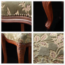 スツール 金華山織り 立体感 模様 高級家具 インポート 輸入 イタリア製 座面 コイルスプリング 椅子 腰掛け 猫脚 彫刻 ヨーロピアン おしゃれ 天然木製 完成品 【納期A】【mst-42200159】