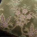 スツール 金華山織り 立体感 模様 高級家具 インポート 輸入 イタリア製 座面 コイルスプリング 椅子 腰掛け 猫脚 彫刻 ヨーロピアン おしゃれ 天然木製 完成品 【納期A】【mst-42200159】