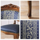 ダイニングチェア 1脚 単品 椅子 チェアー 肘掛けなし 木製 猫脚 北欧 イタリア製 おしゃれ 高級感 上質 優美 装飾 彫刻 クラシック アンティーク調 青 ブルー 【納期A】【mst-42200161】