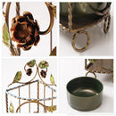 傘立て コーナー 設置 隅 角 傘たて ローズ 装飾 バラ 薔薇 アイアン製 花 植物 蔦 ツタ おしゃれ ヨーロピアン 高級感 クラシック アンティーク調 完成品 【納期A】【mst-42200175】