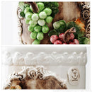 傘立て 傘たて 陶器 装飾 ぶどう ブドウ 葡萄 柄 デザイン おしゃれ ヨーロピアン 高級感 クラシック レトロ アンティーク調 完成品 輸入品 イタリア製 【納期A】【mst-42200176】