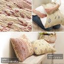 クッションセット 2点セット 45×45cm 正方形 クッションカバー クッション 本体 中身 ジャガード織り 高級感 上質 フェミニン 花柄 フラワー 北欧 おしゃれ 【納期B】【mst-61001059】