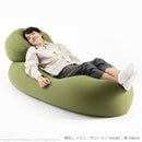 ビーズクッション 特大Lサイズ 大きい 巨大 座布団 枕 クッション 座椅子 オットマン スツール 簡易ベッド カバー 取り外し 洗える 緑 オレンジ ブラック 茶色 【納期B】【mst-61500034】