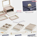 ジュエリーボックス ミラー付き 鏡つき 3段 引き出し 収納ケース 収納ボックス アクセサリーケース 大容量 宝石箱 高級感 上品 おしゃれ 指輪 ネックレス 【納期A】【mst-a0800009】