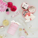 ジュエリーボックス 小さい 小型 かわいい おしゃれ アクセサリーBOX 3段 アクセサリーケース 収納箱 コンパクト 指輪 リング ネックレス 腕時計 ピアス 【納期B】【mst-a0800021】