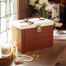 コスメボックス 鏡つき ミラー付き コスメケース メイクケース 化粧品 収納箱 大容量 取っ手付き 化粧水ボトル 立てて入る 小分け 仕切り おしゃれ 使いやすい 【納期A】【mst-a0800028】