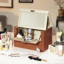 コスメボックス 鏡つき ミラー付き コスメケース メイクケース 化粧品 収納箱 大容量 取っ手付き 化粧水ボトル 立てて入る 小分け 仕切り おしゃれ 使いやすい 【納期A】【mst-a0800028】