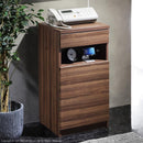 キャビネット 幅40cm コード 配線 スッキリ 整理 まとまる 引き出し A4サイズ 収納 FAX棚 ファックス台 電話台 プリンターラック 扉付き 木目 北欧 おしゃれ 【納期A】【mst-f0800450】