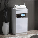 キャビネット 幅40cm コード 配線 スッキリ 整理 まとまる 引き出し A4サイズ 収納可能 FAX棚 ファックス台 電話台 プリンターラック 扉付き 白 ホワイト 【納期A】【mst-f0800451】