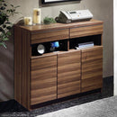 キャビネット 幅90cm 収納棚 引き出し A4サイズ FAX台 ファックス棚 電話台 プリンター台 扉つき コード 配線 スッキリ 整理 背面収納 木目 北欧 おしゃれ 【納期A】【mst-f0800454】