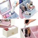 化粧品ボックス 大容量 化粧品ケース メイクボックス コスメボックス メイクケース コスメケース 鏡付き ミラーつき 収納箱 取っ手 小分け 仕切り 【納期A】【mst-f0900010】