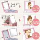 化粧品ボックス 大容量 化粧品ケース メイクボックス コスメボックス メイクケース コスメケース 鏡付き ミラーつき 収納箱 取っ手 小分け 仕切り 【納期A】【mst-f0900010】