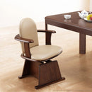 回転椅子 ダイニングチェア イス 肘掛け ひじ付き ハイバック コタツ対応 こたつ用 おしゃれ シンプル 家具調 北欧 合わせやすい 座高 高さ 調節 調整 【納期A】【mst-g0100070】