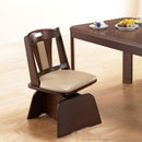 回転椅子 ダイニングチェア イス 肘掛けなし ひじ無し ハイバック コタツ対応 こたつ用 おしゃれ シンプル 家具調 北欧 合わせやすい 座高 高さ 調節 調整 【納期A】【mst-g0100071】