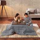 こたつセット コタツテーブル 90×60cm 長方形 掛け布団 北欧 シンプル リビング 折れ脚 折りたたみ フラットヒーター 広々 足元 継ぎ脚 高さ 変更 調整 調節 【納期A】【mst-i-3302506】